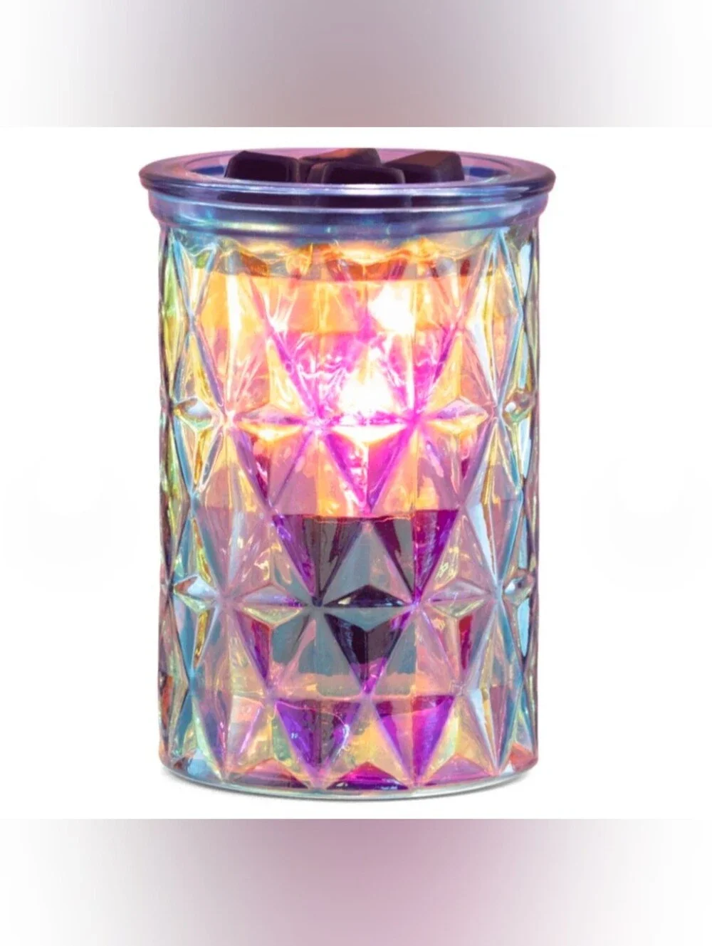 Prismatic Glass Wax Warmer Geometric • Retired BNIB